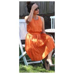 Anthropologie 100% Silk Grand Slam Jacquard Knit Tennis Racket Midi Dress Preppy